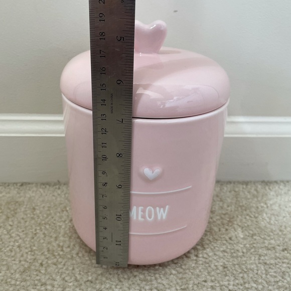 Woof and meow ceramic treat jar set - Picture 2 of 5